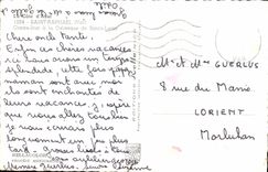 POSTAL MODERNA dimensión de Raphael santo del azul contra día con la cala De Santa Lucía