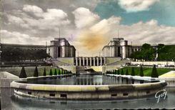 MODERN CARD Paris And Its Wonders the palate De Chaillot seen of the gardens