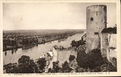 VINTAGE POSTCARD Chinon the castle the tower Of the Mill the Roman wall and Vienna