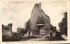 VINTAGE POSTCARD Chinon the Castle Room Or Jeanne D' Arc Came to recognize the king Charles VII