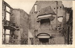 VINTAGE POSTCARD Chinon the Castle Room Of the Trophies