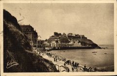 VINTAGE POSTCARD Granville Casino and Plat Bracket