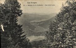 VINTAGE POSTCARD the Vosges Assembled Of Schlucht Three Lakes