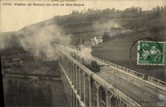 VINTAGE POSTCARD Viaduc of semi Souzin dimensions of Good Rest Train