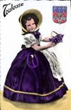 VINTAGE POSTCARD Toulouse Headstock Folklore