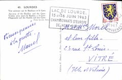 CPM Lourdes Vue Generale sur la basilique et le Gave