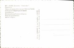 POSTAL MODERNA las reglas del ministerio de marina de los pies del negro de la colección de Argel de d de Jeanne forman arcos delante del edificio Teleferic de la oficina de correos