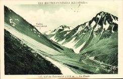 VINTAGE POSTCARD collar of Tourmalet the road