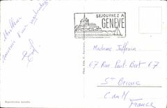 MODERN CARD Geneva View by plane