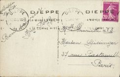 POSTAL Dieppe de la VENDIMIA el casino y el castillo