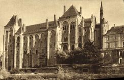 VINTAGE POSTCARD Abbey De Solesmes buildings of 1896 seen island Saint Clement