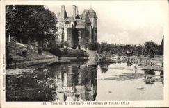 VINTAGE POSTCARD Surroundings Of Cherbourg the Castle of Tourlaville