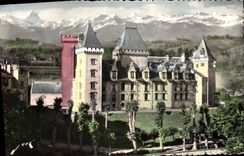 MODERN CARD Pau the Castle and the Chain of the Pyrenees