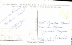 CPM Pau Le Chateau et la Chaine des Pyrenees