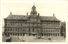 POSTAL MODERNA ayuntamiento de Amberes y Brabo