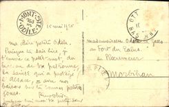 VINTAGE POSTCARD Convent of the Mount co. Odile the Statue of Sainte