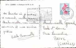 CPM Lourdes La Basilique et le Plc du Jer