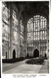 VINTAGE POSTCARD King' S College Chapel Cambridge The Ante chaple looking West