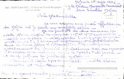 MODERN CARD Dijon the Palate of the dukes of Burgundy the tower of Bar