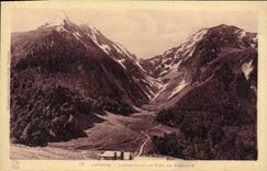 VINTAGE POSTCARD Luchon the Old people's home And the Bridge Of Venasque