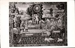 CPA Le Chateau De Montal Pres St Cere Tapisserie de la suite des amours de Gombault et Mace