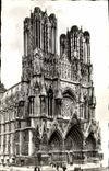 MODERN CARD Rheims the cathedral principal Frontage taken before 1914