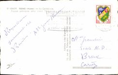 MODERN CARD Rheims the cathedral principal Frontage taken before 1914