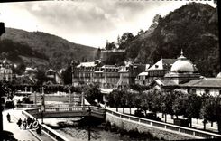 MODERN CARD Bourboule Quays and bridges of the Dordogne the rock to the fairies