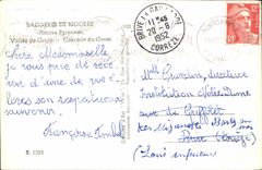 MODERN CARD Bagneres de Bigorre Vallee of Gripp Cascades of Gazet