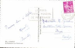 CPM Lourdes La Procession Aux Flambeaux