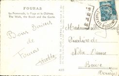 MODERN CARD Fouras the Walk the Beach and the Castle