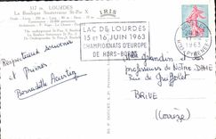 CPM Lourdes Basilique Souterraine St Pie X