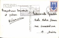 VINTAGE POSTCARD Heavy the Basilica the Couronnee Virgin