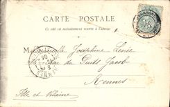 CPA Nimes Le Lycee National et le Boulevard Victor Hugo