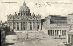 Basílica Vaticano de la plaza S Pedro E de Roma de la POSTAL de la VENDIMIA