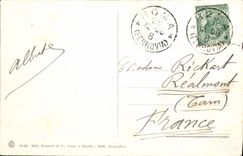 Meta Sudante del idiota de Roma Colosseo de la POSTAL de la VENDIMIA