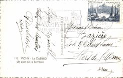 CPM Vichy Le Casino Un Coin de la Terrasse