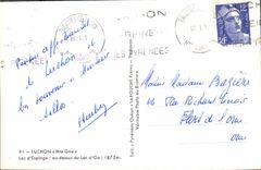 MODERN CARD Luchon Lake Espingo to the top of the Lake Oo