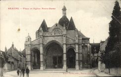 CPA Beaune Place et Eglise Notre Dame