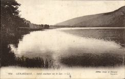 VINTAGE POSTCARD Gerardmer Setting sun on the Lake