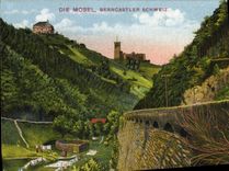 VINTAGE POSTCARD Die Mosel Berncastler Schweiz