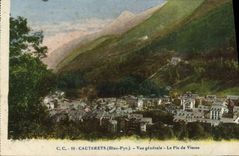 CPA Cauterets Vue Generale Le Pic de Viscos