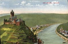 VINTAGE POSTCARD Die Mosel Cochem