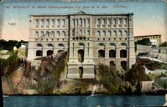 CPA Monaco Musee oceanographique Vue prise de la mer