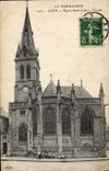 VINTAGE POSTCARD Caen Church Saint Julien Frontage