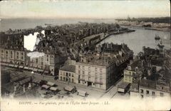CPA Dieppe Vue Generale Prise de L'Eglise Saint Jacques
