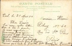 Ataque frontal de Toul de la POSTAL de la VENDIMIA del ayuntamiento