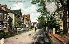 VINTAGE POSTCARD Altmunsterol Montreux Strassenpartie Old man