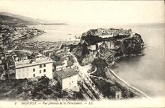 CPA Monaco Vue Generale De La Prinicipaute