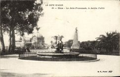 VINTAGE POSTCARD the Dimension of Nice Azure the Pier Walk the Public garden